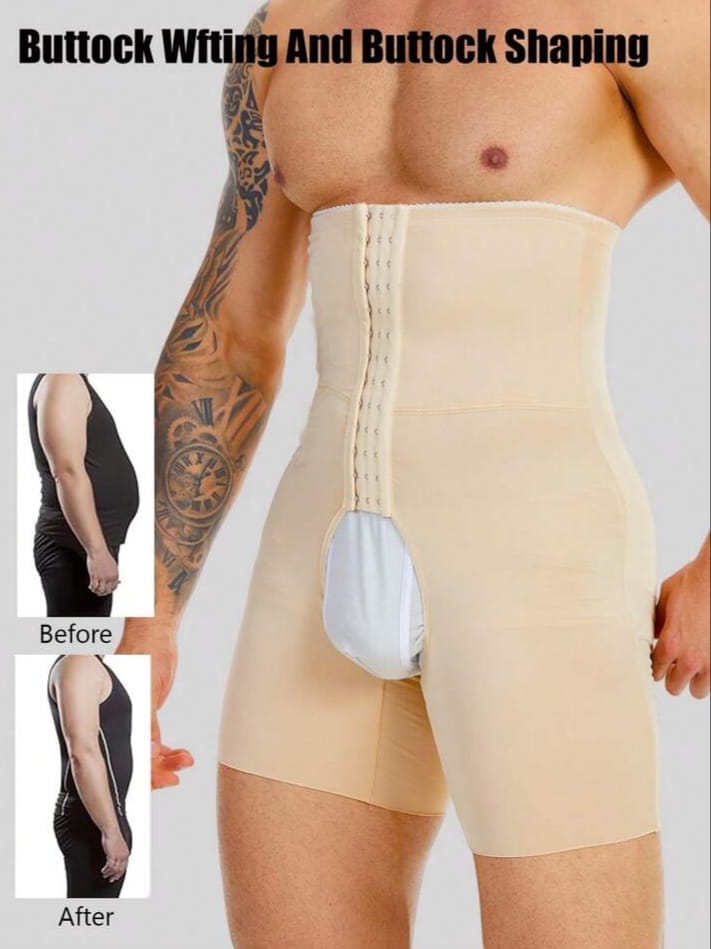 B-FIT Men's Comfort Double Layer Tummy Control Bottom Shapewear